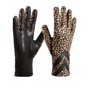 NEW ISOTONER women's smartdri chevron gloves in leo print